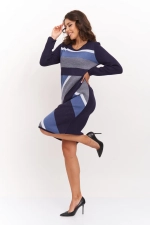 Платье С 1559/т.синий-индиго-графит