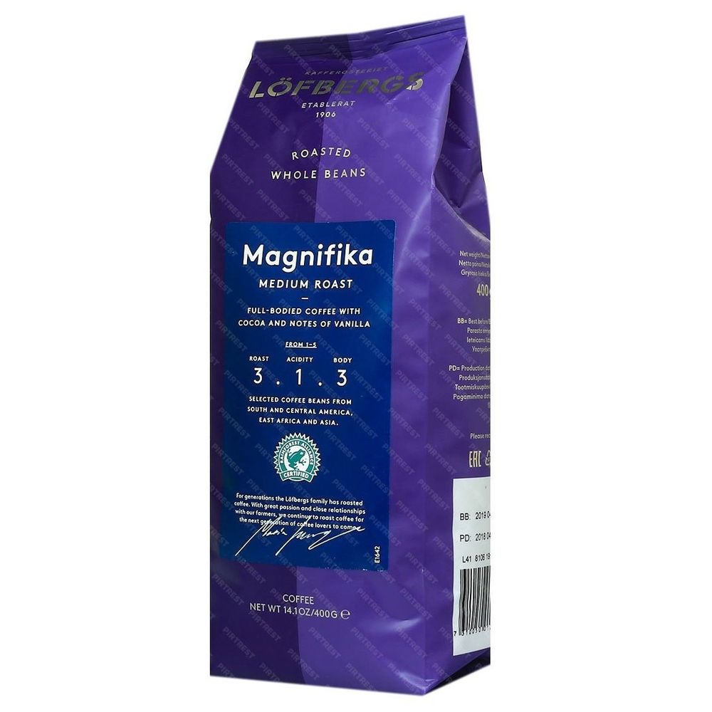Кофе в зернах Lofbergs Magnifika 400 гр