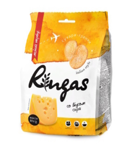 Сухари-гренки "Ringas" со вкусом сыра Слуцкий хлебозавод