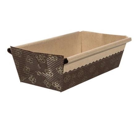 Форма бумажная для выпечки прямоугольная 16*8см