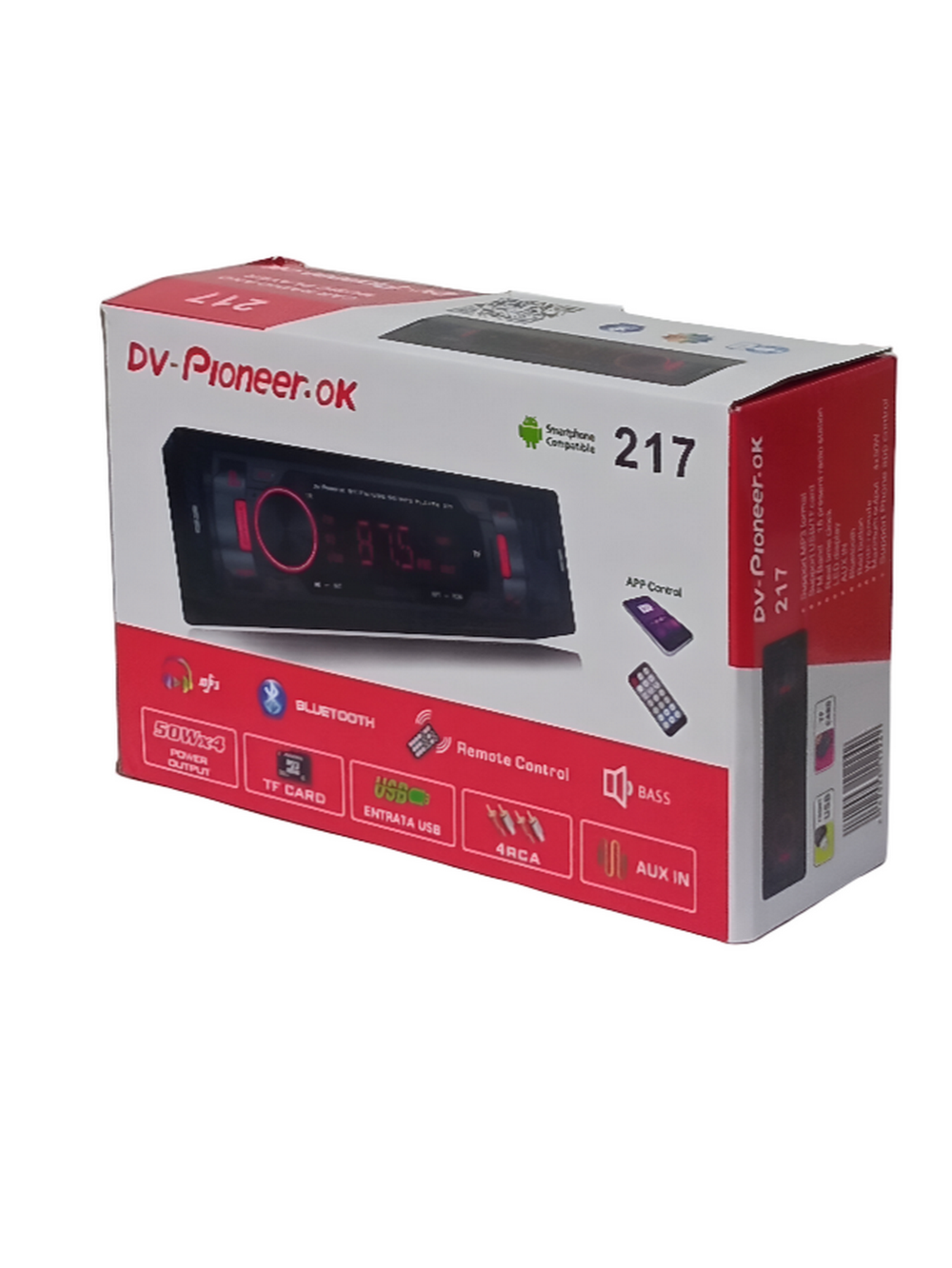 Автомагнитола FM/BT/USB/TFplayer DV-Pioneer.OK 217