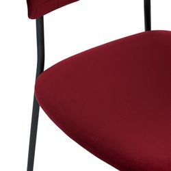 Стул Stefany, велюр, винный