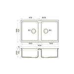Мойка Omoikiri Kitagawa 83-2-U-GB Artceramic | Графит