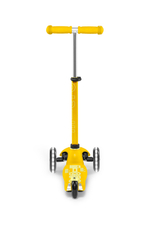 Самокат Mini Micro Deluxe Желтый LED со стикерами Монстрики 15 шт