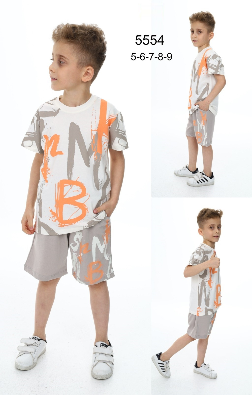 Костюм (футболка+шорты) уни LEYZ 5554