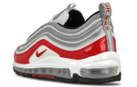 Nike Air Max 97 University Red color matching casual non-slip lightweight low-top running shoes men's silver red