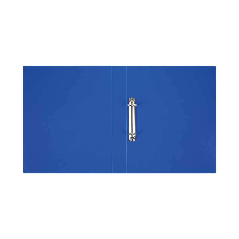 Папка на 2 кольцах А4 пластик, синяя (Стамм)