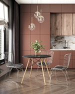 Стол круглый EAMES DSW NEW D=80 черный