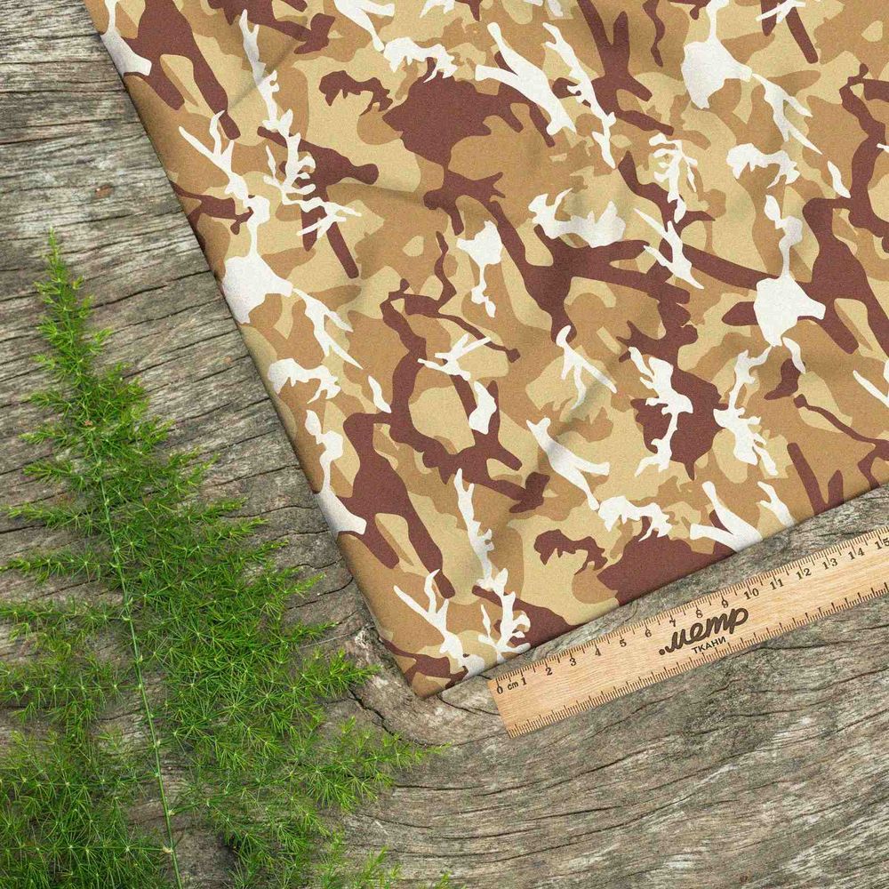 Ткань шелк Армани коричневый милитари