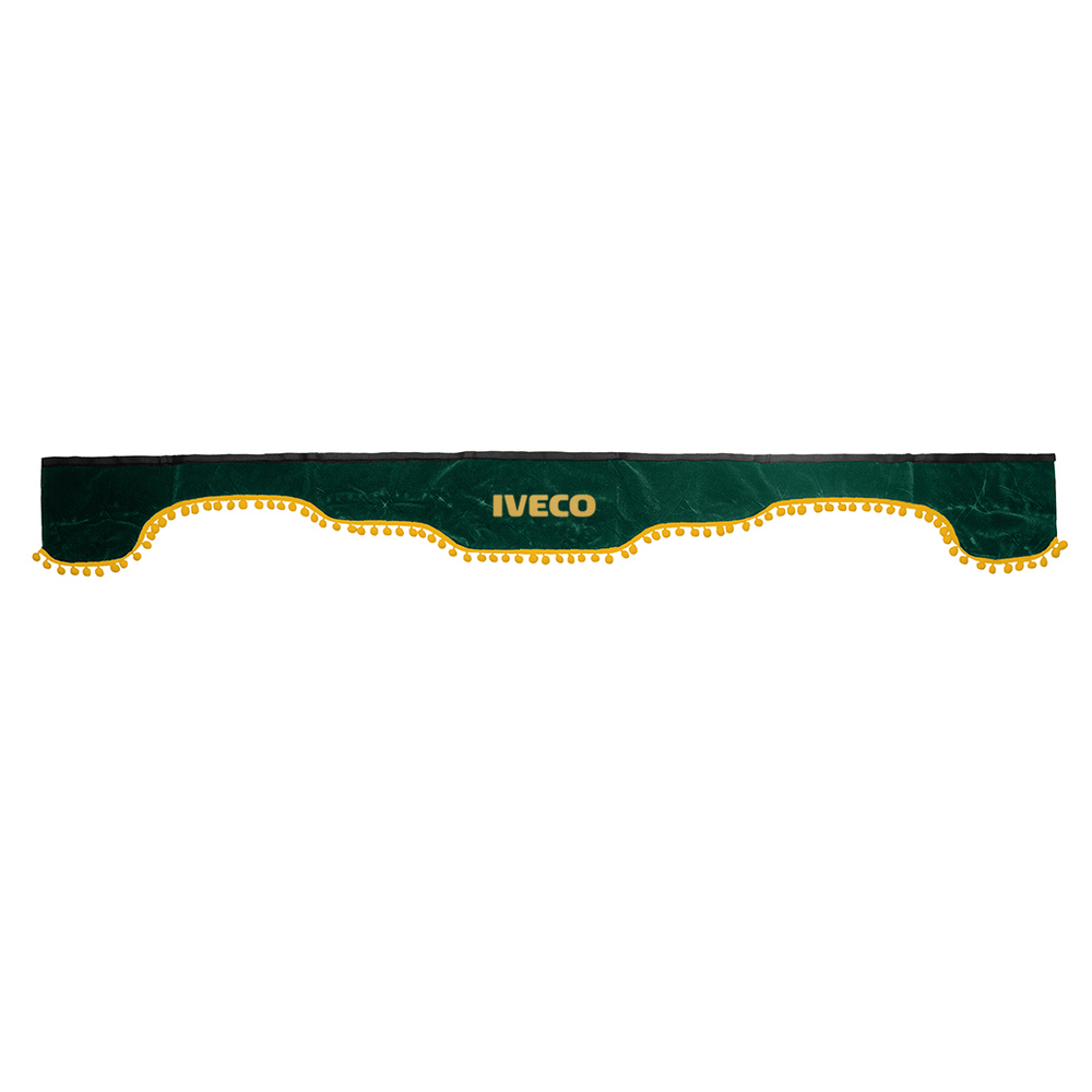 Ламбрекен IVECO (флок, зеленый, желтые шарики) 230см