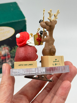 Ёлочное украшение Санта Клаус и олень, Hallmark