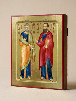 Икона Петра и Павла, апостолов на дереве: 125 х 160 (Синопсисъ)