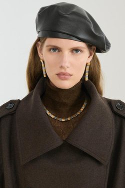 ZARA КОРОТКОЕ ПАЛЬТО ИЗ СМЕСОВОЙ ШЕРСТИ, ХАКИ