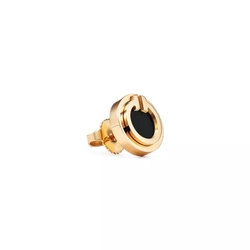 Серьги из жёлтого золота 18k с чёрным ониксом, Tiffany 💠 T collection