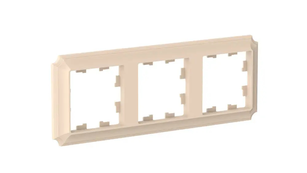 ATLASDESIGN ANTIQUE 3-постовая РАМКА, универсальная, ПЕСОЧНЫЙ