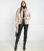 Сатиновая куртка бомбер Pinko - бежевый(103014 A1NP)