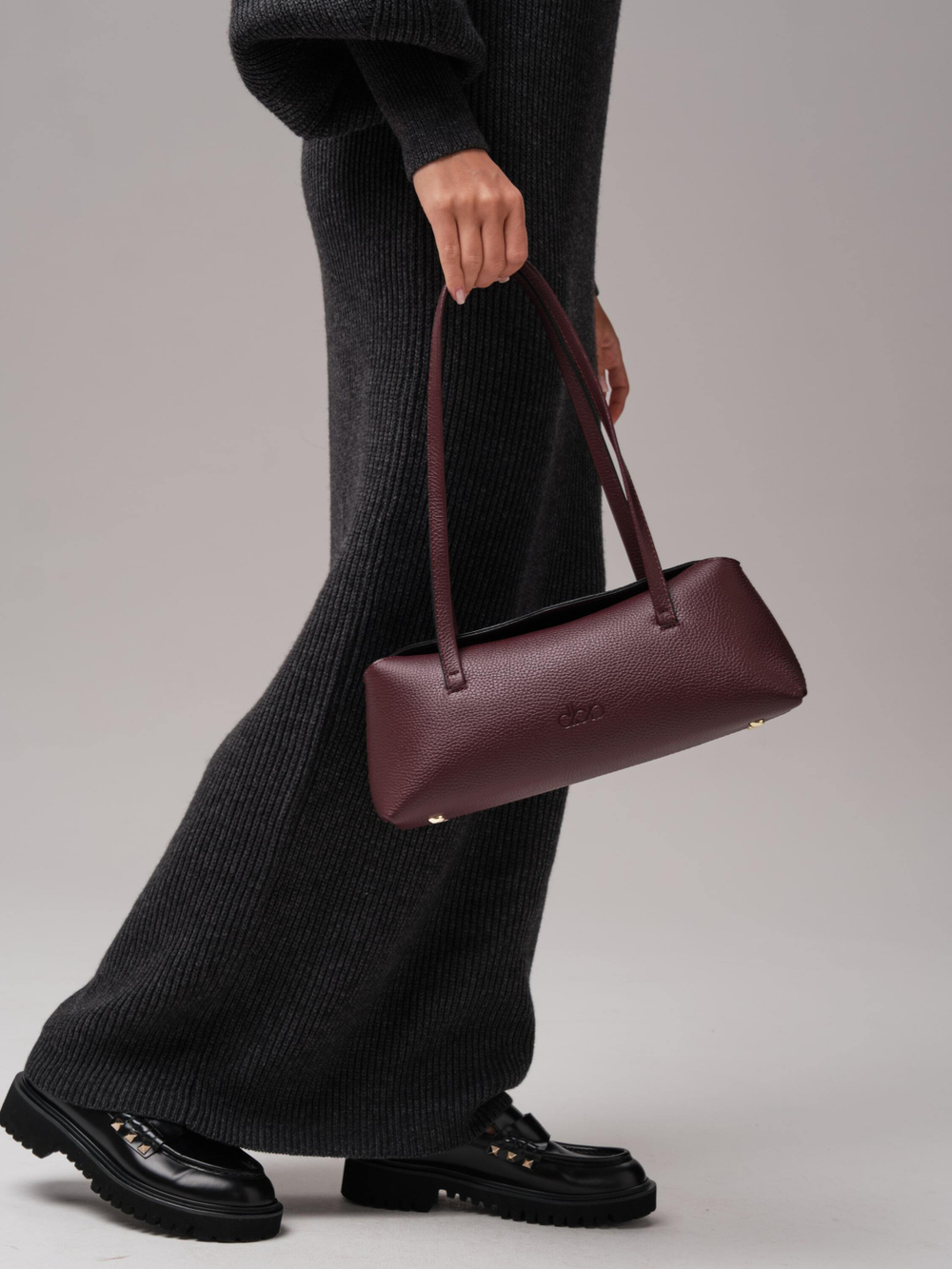 Женская кожаная сумка DBR 31127 зимняя вишня