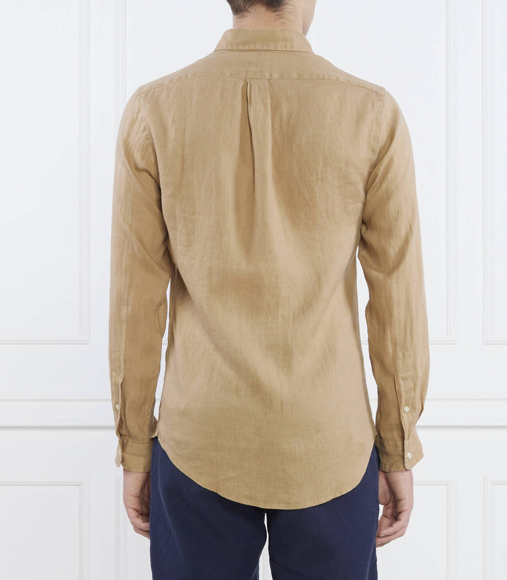 льняная рубашка POLO RALPH LAUREN - светло-коричневый(710829443)