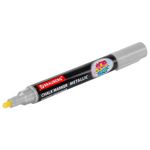 Маркер меловой "POP-ART" СЕРЕБРЯНЫЙ, 5 мм, ВЛАГОСТИРАЕМЫЙ, для гладких поверхностей, BRAUBERG, 152486