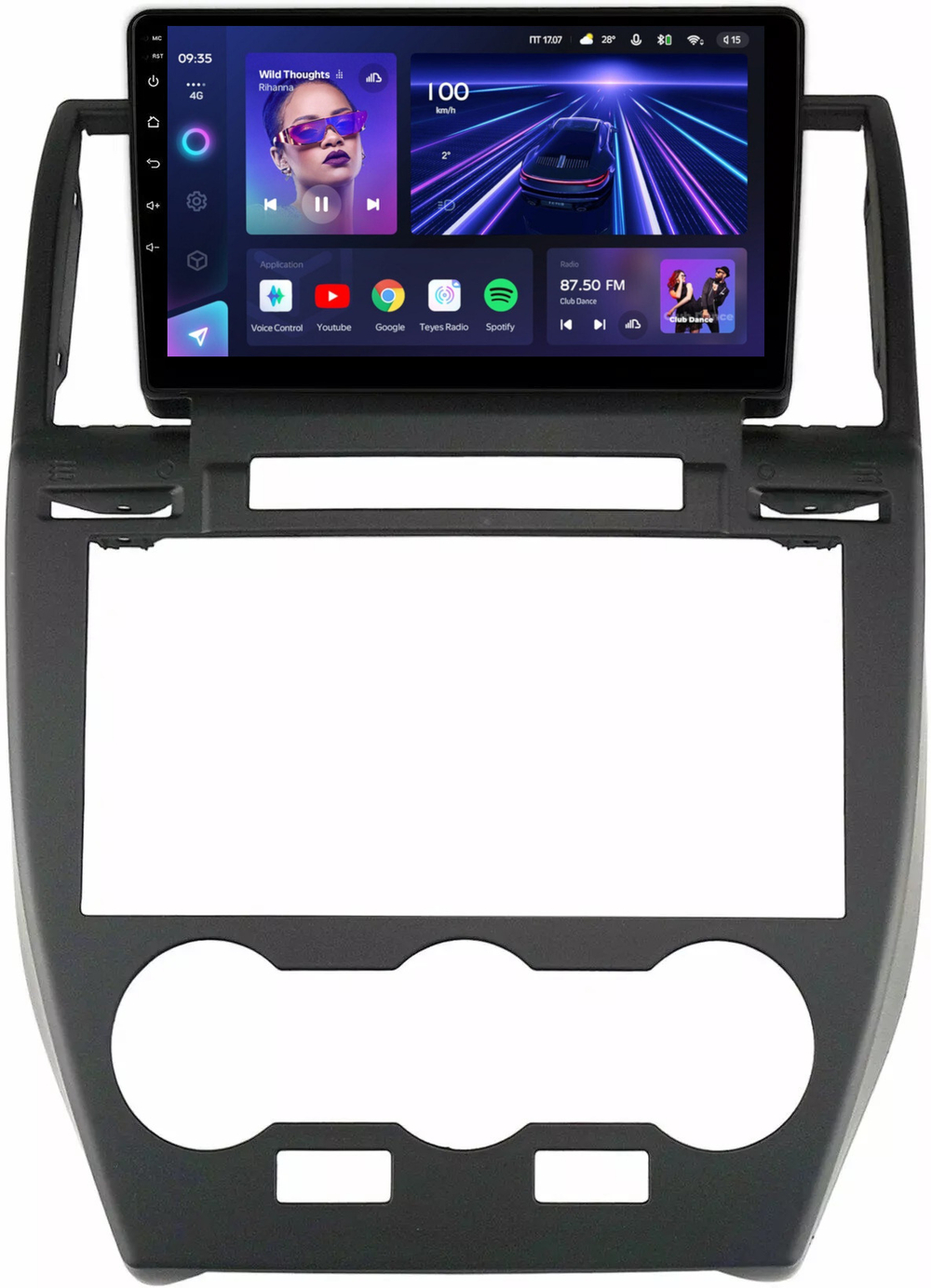Магнитола для Land Rover Freelander 2 2007-2012 (монохром) - Teyes CC3L на Android 10, 8-ядер, CarPlay, 4G SIM-слот