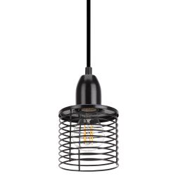 Светильник подвесной (подвес) ЭРА PL5 BK металл, E27, max 60W, высота плафона 170мм, подвеса 800мм, черный