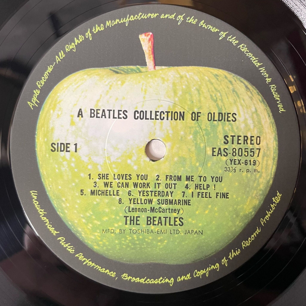 Винтажная виниловая пластинка LP The Beatles A Collection Of Beatles Oldies (Japan 1976) (Obi) Ticket To Ride