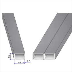 Профильная труба 40х25х1.5