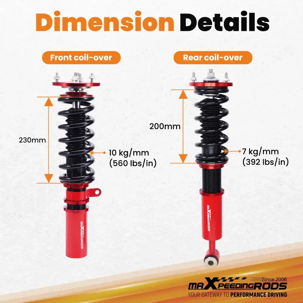 Coilovers Lowering Kit подходит для автомобиля BMW 5 Series E60 2004-2010 RWD 525i 528i 530i 535i
