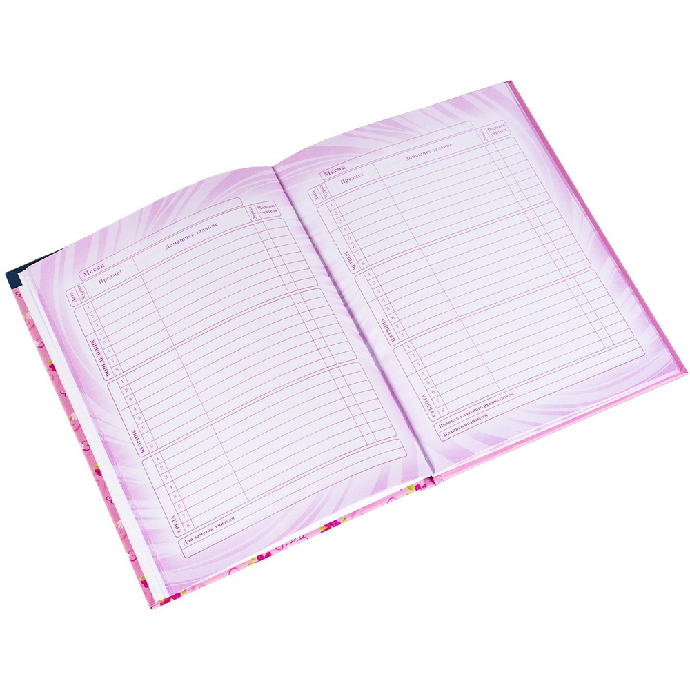 Дневник школьный Alingar 1-11 кл. 48л. 7БЦ, ламинированный картон, поролон, глиттер, "Princess"