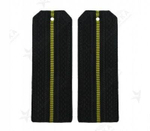 Погоны черные с одним желтым просветом (на пластике)