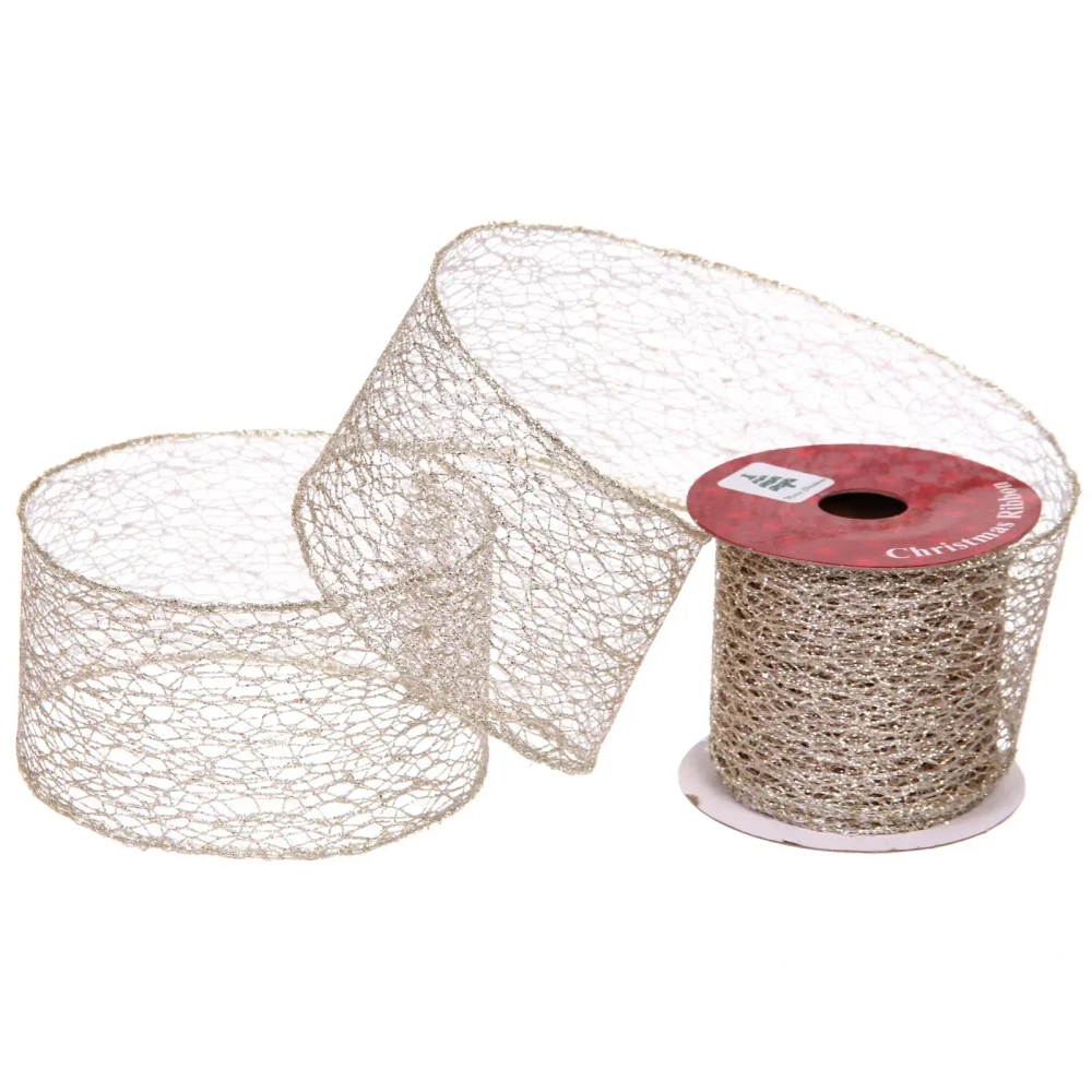 Лента для декорирования «Сказка» 6,3 см, 2,7 м, Шампань