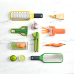 Овощечистка с горизонтальным гладким лезвием и емкостью для очисток peelstore, зеленая