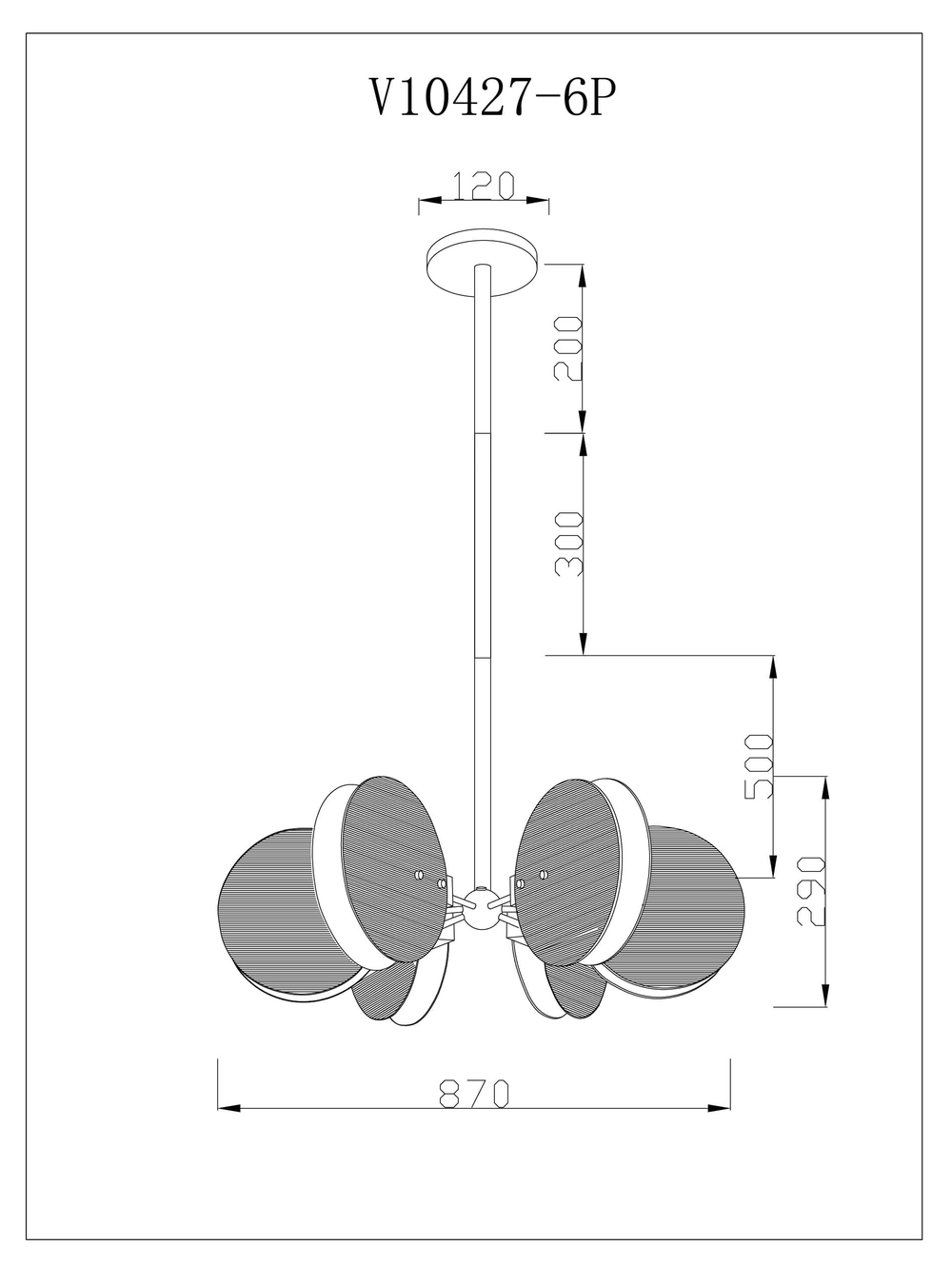 Люстра на штанге Moderli V10427-6P Bari