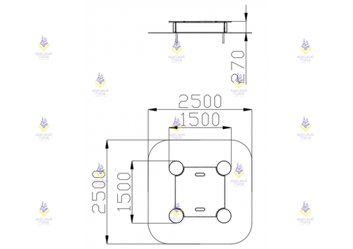 Песочница малая (с крышкой)