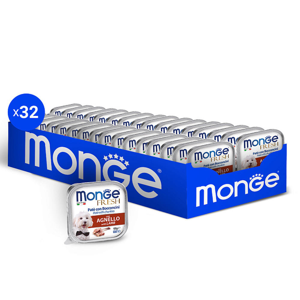 Влажный корм консервы для собак с ягненком Monge Dog Fresh 0,1кг