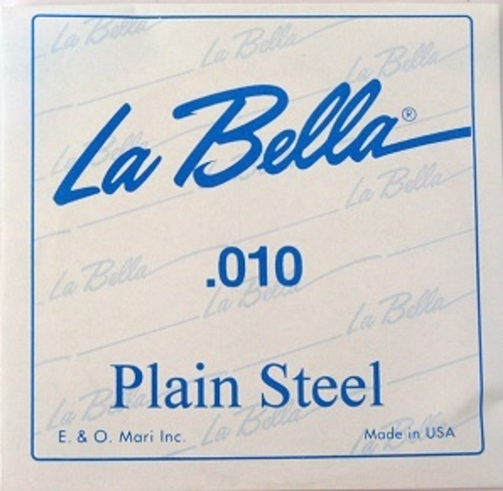 La Bella PS010 Отдельная стальная струна без оплетки диамером 0,010.