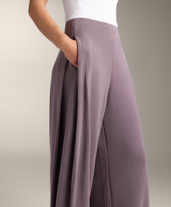 OYSHO Широкие брюки мягкие на ощупь с боковой складкой и модалом, сиренево-серый