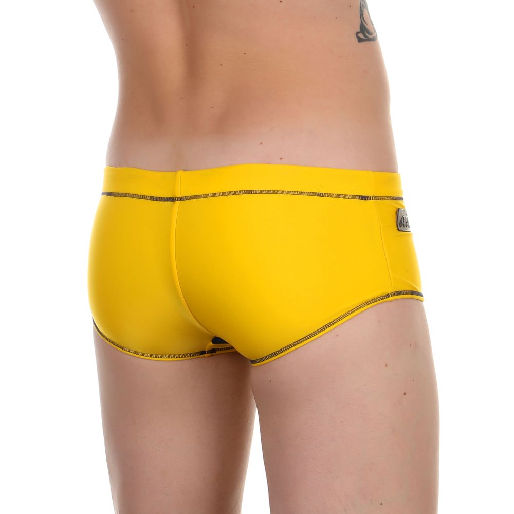 Мужские плавки желтые с черной полосой Asitoo Swim Trunk Yellow