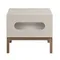 Прикроватная тумбочка 7144/CP2205H серого и орехового дерева с подсветкой