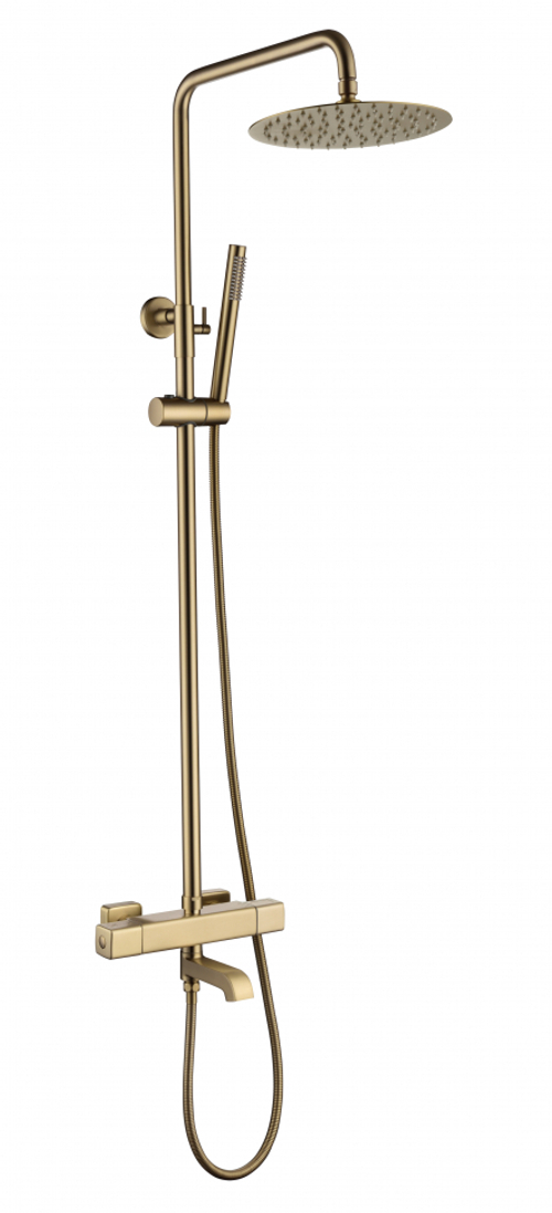 Душевая система с термостатом Grocenberg  GB7005MG Матовое золото