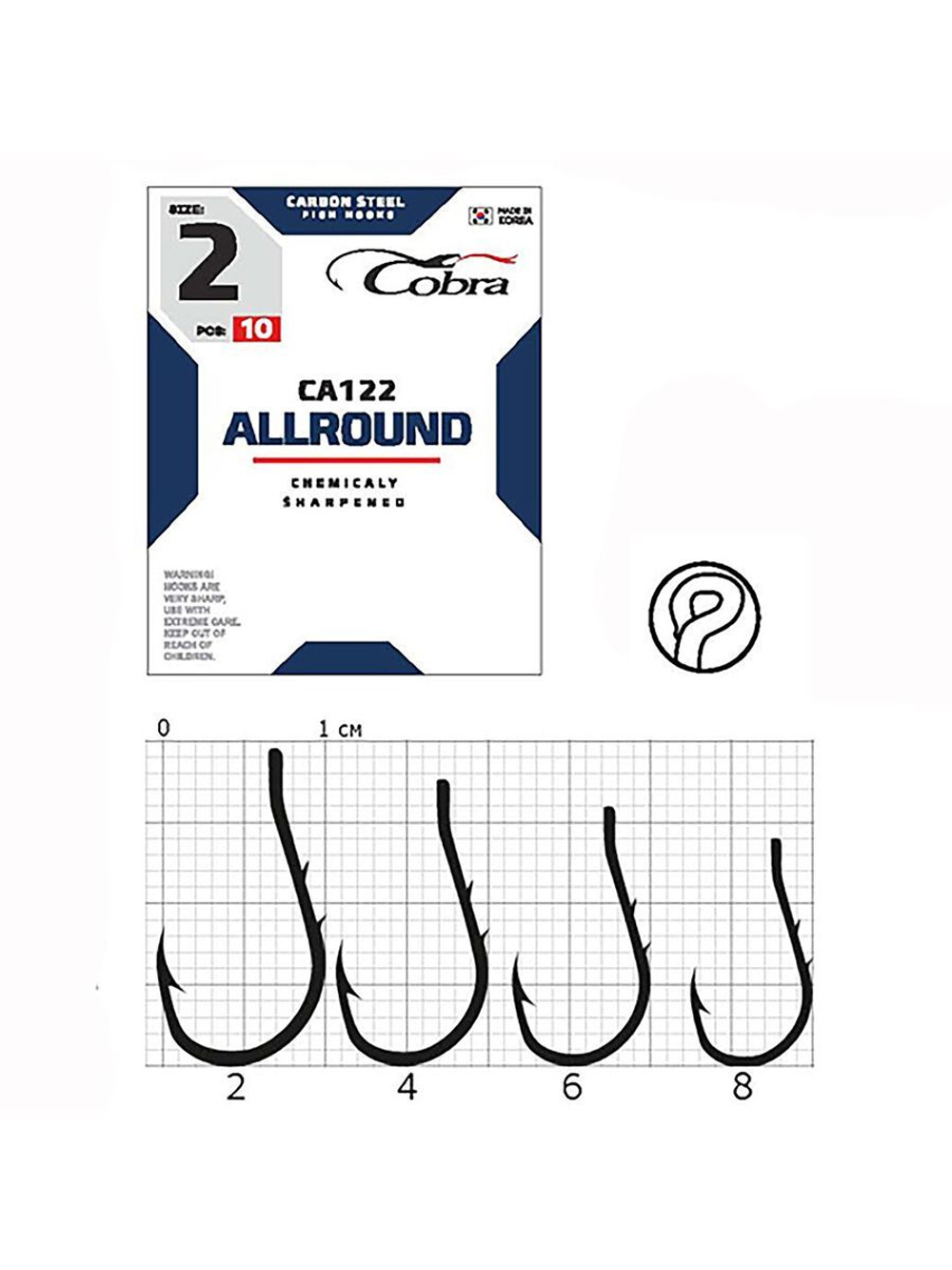 Крючки Cobra Allround OKIAMI серии CA122 размер 002 (упк.10шт.)