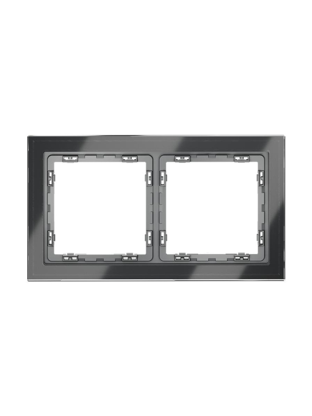 Рамка 2-м S70 стеклян. графит Voltum VLS110207
