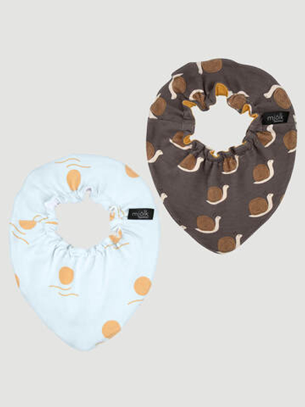 Сет из 2х нагрудников Mjölk Mini Новый день/Улитки