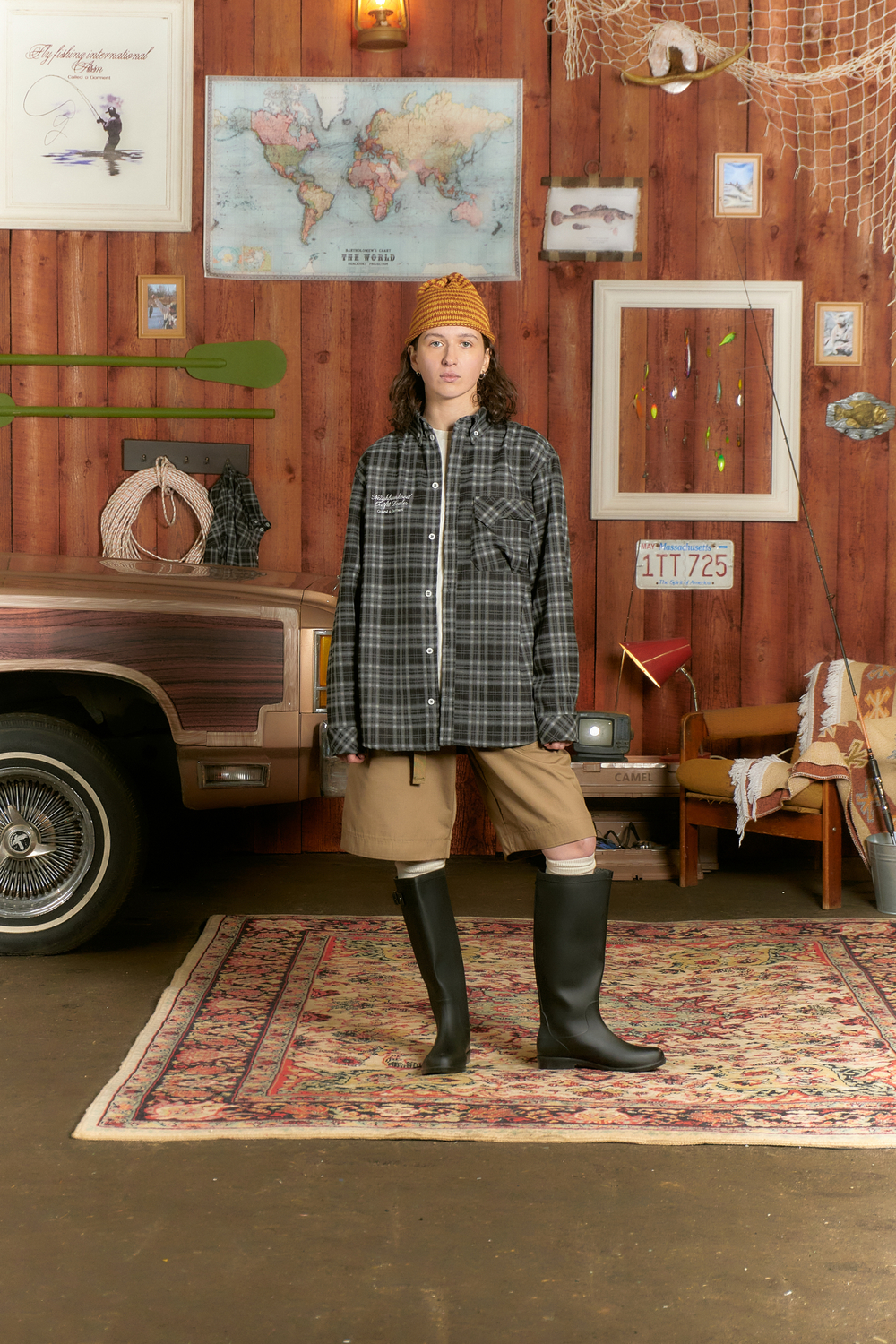 Рубашка Called a Garment Human Flannel Shirt "Black"
