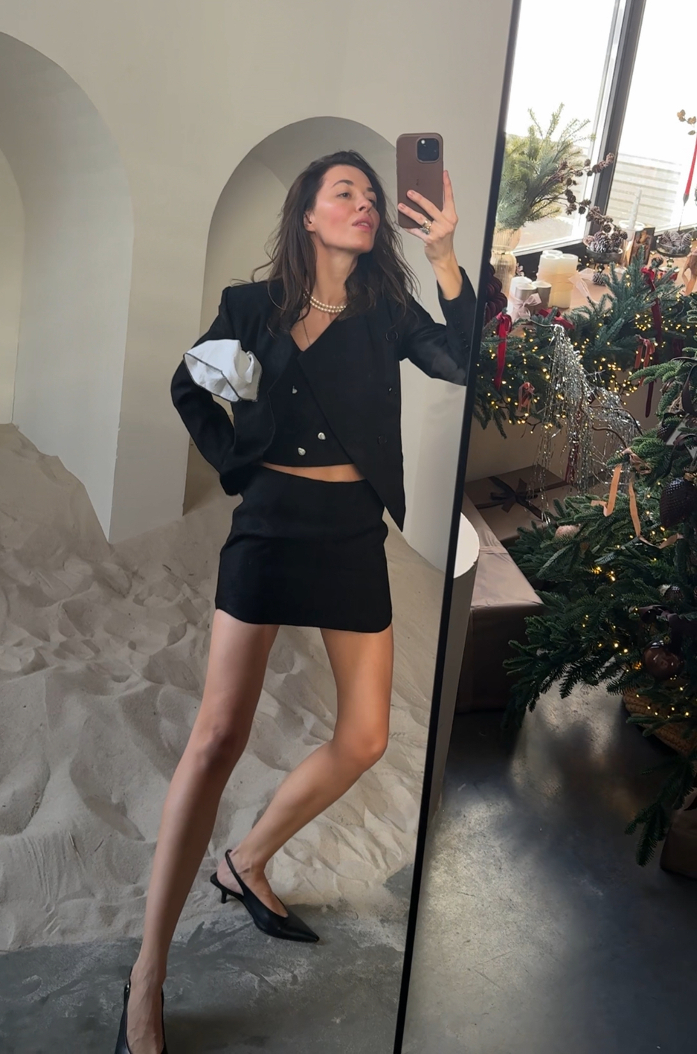 Юбка-мини из 100% шелка