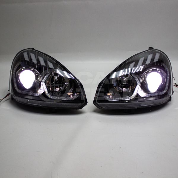 Фары Лада Приора передние в стиле BMW (ver.2) с Bi LED модулями 2,5 дюйма