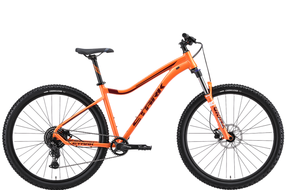Велосипед 29" Stark'24 Tactic 29.4 HD р.18" оранжевый металлик/темно-красный металлик