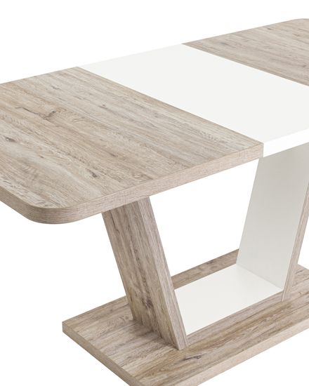 Стол Vector 120-160*80 дуб анкона/белый