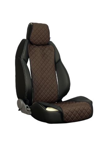 Накидки из экокожи (ромб) - Модель №2 широкое сиденье (цена за пару)