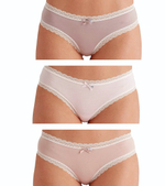Набор из 3 трусиков-бразилиана нюдовых оттенков (Размер: S) (Цвет: бежевый)